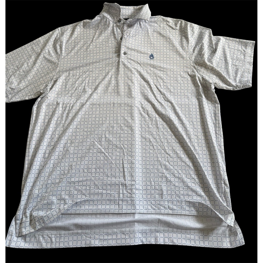 Foot Joy FJ golf shirt Polo Men's White /blue 2XL